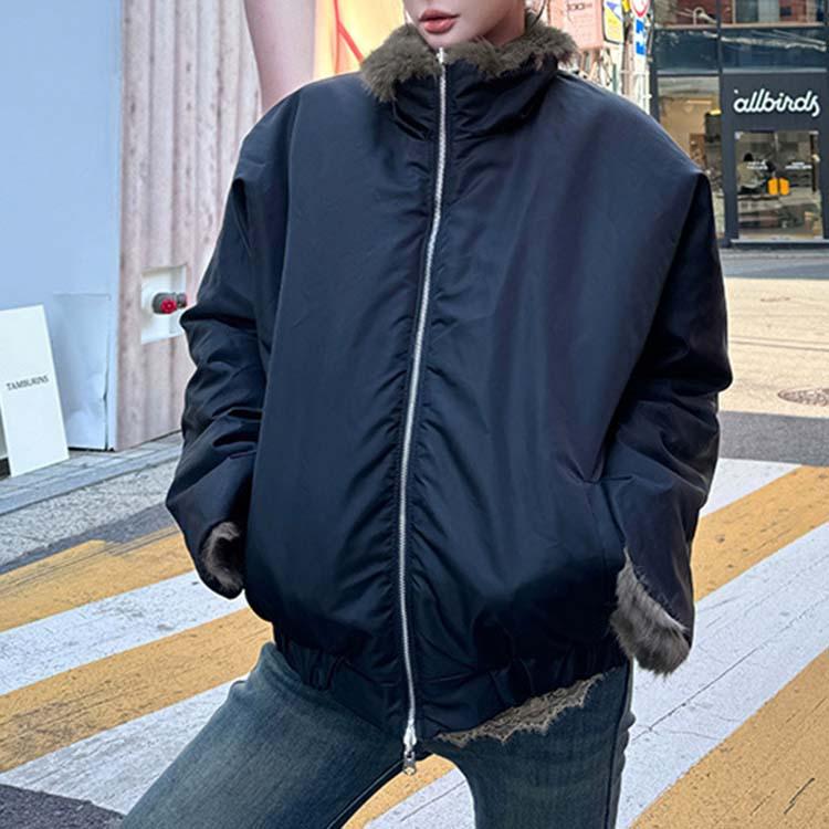 モッズ ラビット ジャケット コート アウター レディース 毛皮 ブラック M/L l1d03 |  | 12