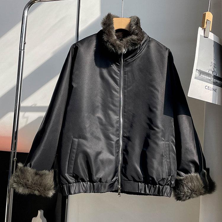 モッズ ラビット ジャケット コート アウター レディース 毛皮 ブラック M/L l1d03 |  | 02