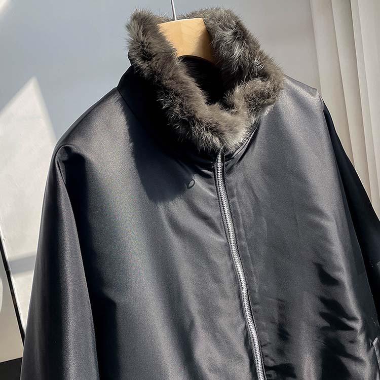 モッズ ラビット ジャケット コート アウター レディース 毛皮 ブラック M/L l1d03 |  | 08