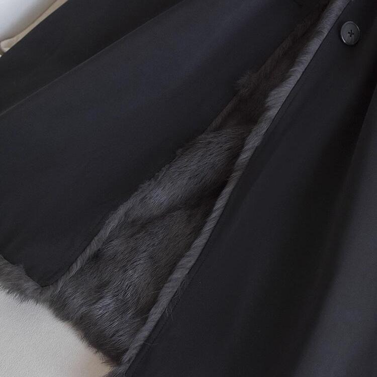 モッズ ラビット ラム コート アウター ミドル ロング レディース 毛皮 ブラック M/L l1d16 |  | 04