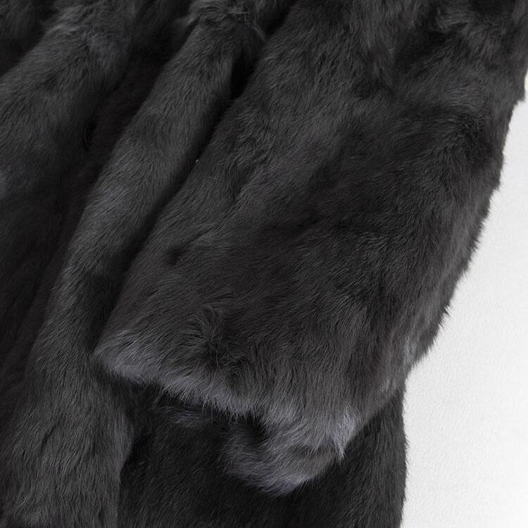 モッズ ラビット ラム コート アウター ミドル ロング レディース 毛皮 ブラック M/L l1d16 |  | 07
