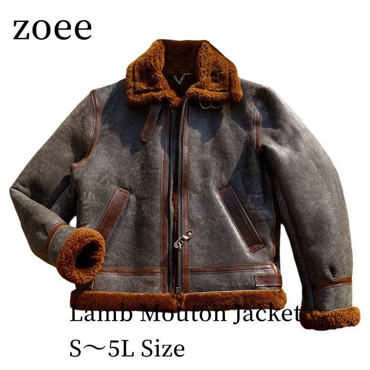 ラムムートン 馬革 ジャケット コート メンズ アウター 本革 秋/冬