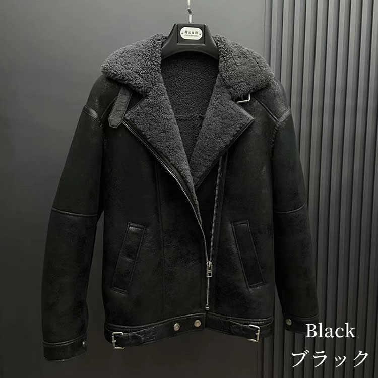 ラムムートン ラムレザー ジャケット コート メンズ アウター 羊皮 本