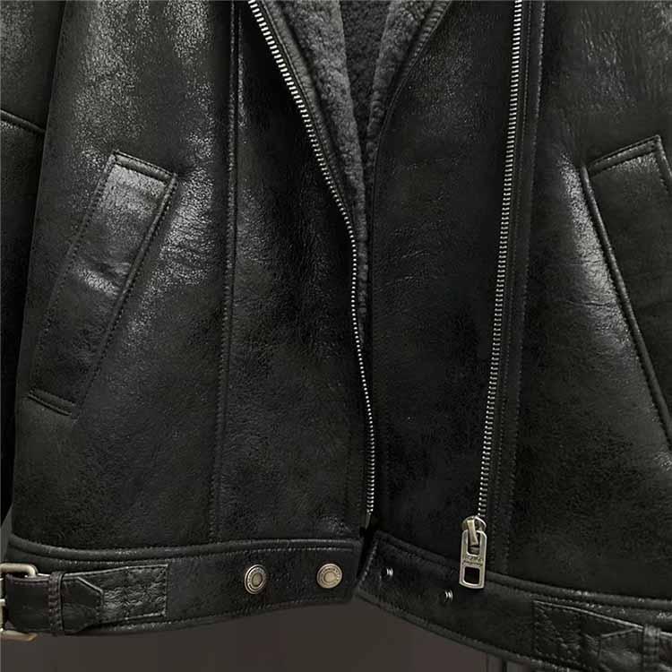 ラムムートン ラムレザー ジャケット コート メンズ アウター 羊皮 本革 秋/冬 グレー/ブラック M/L/2L/3L/4L/5L l4a07 |  | 07