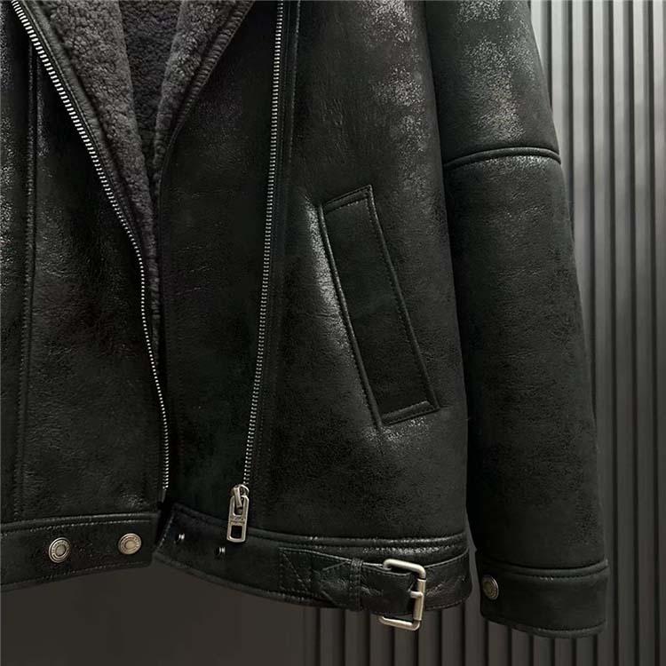 ラムムートン ラムレザー ジャケット コート メンズ アウター 羊皮 本