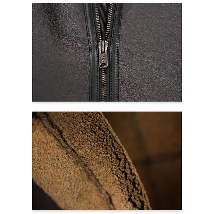 ラムムートン ラムレザー ジャケット コート ラクーンファー フード付き メンズ アウター 羊皮 本革 秋/冬 ブラウン M/L/2L/3L/4L/5L l4a10 |  | 04