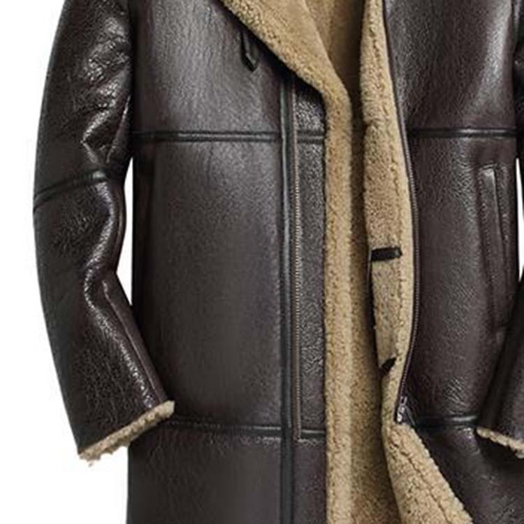 ラムムートン ラムレザー コート メンズ アウター 羊皮 本革 秋/冬