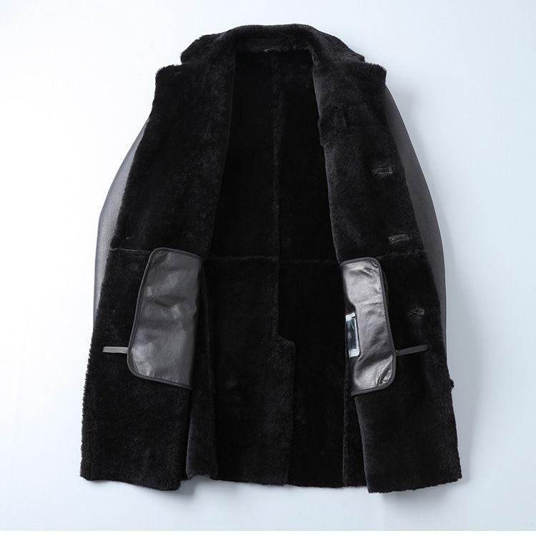ラムムートン ラムレザー 羊革 コート 本革 メンズ 秋/冬 アウター ブラック L/2L/3L/4L/5L l4a22 |  | 02