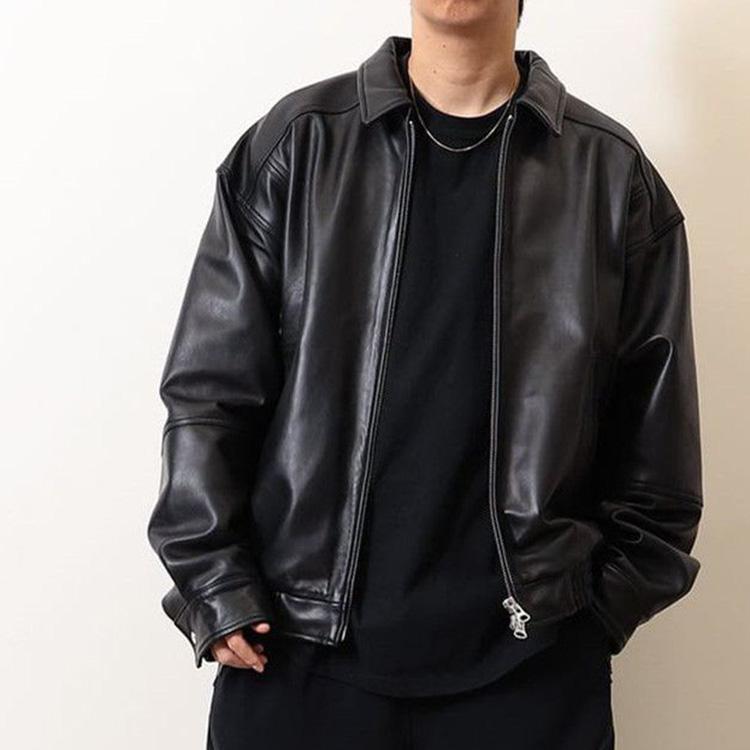 ラムレザーコート ラムレザー ジャケット コート メンズ レザー アウター 本革 秋/冬