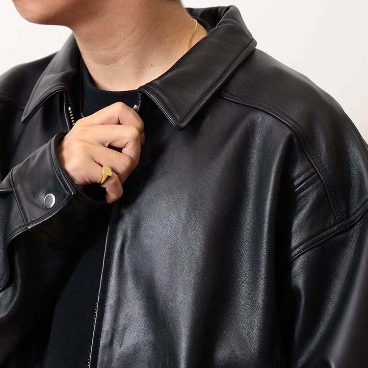 ラムレザー ジャケット コート メンズ レザー アウター 本革 秋/冬