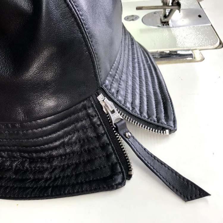 ラムレザー ハット 帽子 本革 秋/冬 メンズ レディース ブラック フリーサイズ FREE l4b16 |  | 03