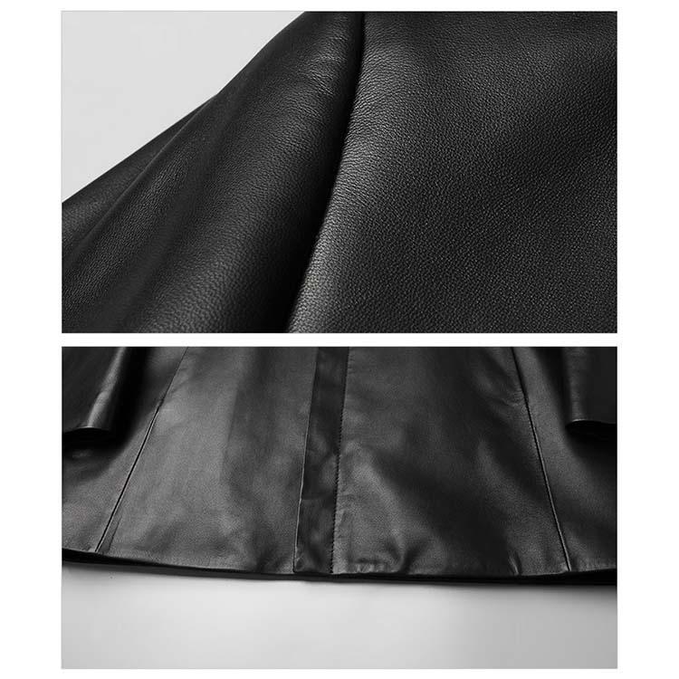 ラムレザー フード ジャケット コート 本革 羊革 メンズ 秋/冬 アウター ブラック L/2L/3L/4L/5L l4b34 |  | 05