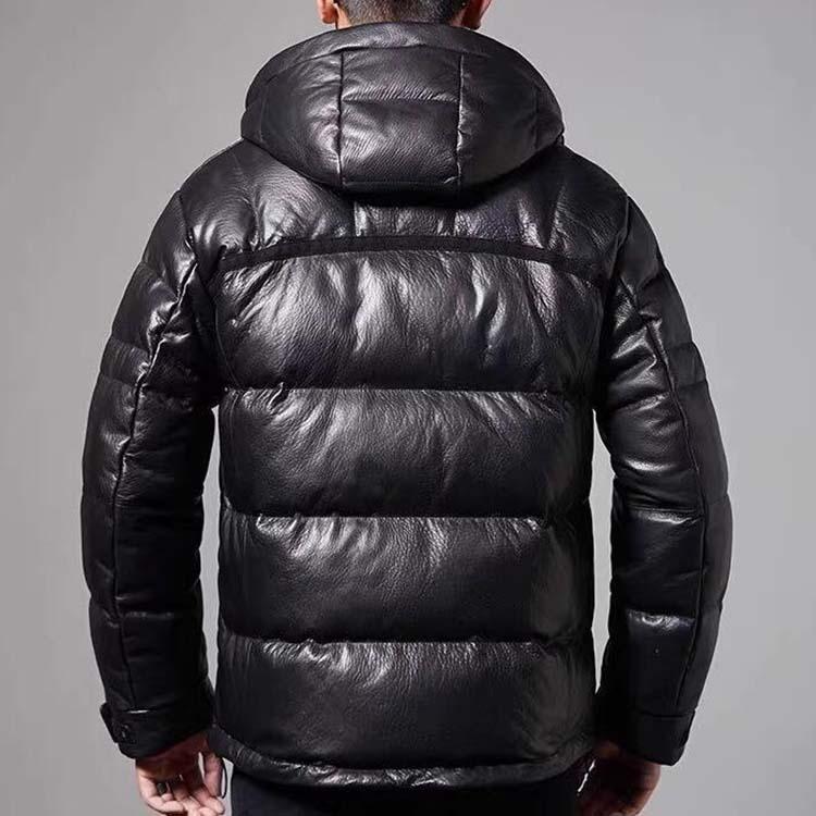 ゴートレザー 山羊革 ダウン90％ フード ジャケット コート 本革 メンズ 秋/冬 アウター ブラック M/L/2L/3L/4L/5L l4b35 |  | 08