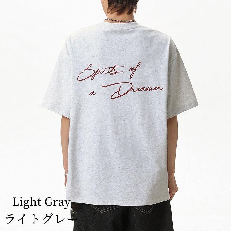 Tシャツ バックプリント 半袖 tシャツ メンズ カットソー カジュアル トップス 春/夏 ライトグレー/ブラック/ワインレッド/ブラウン M/L/2L/3L/4L m4o08 |  | 05