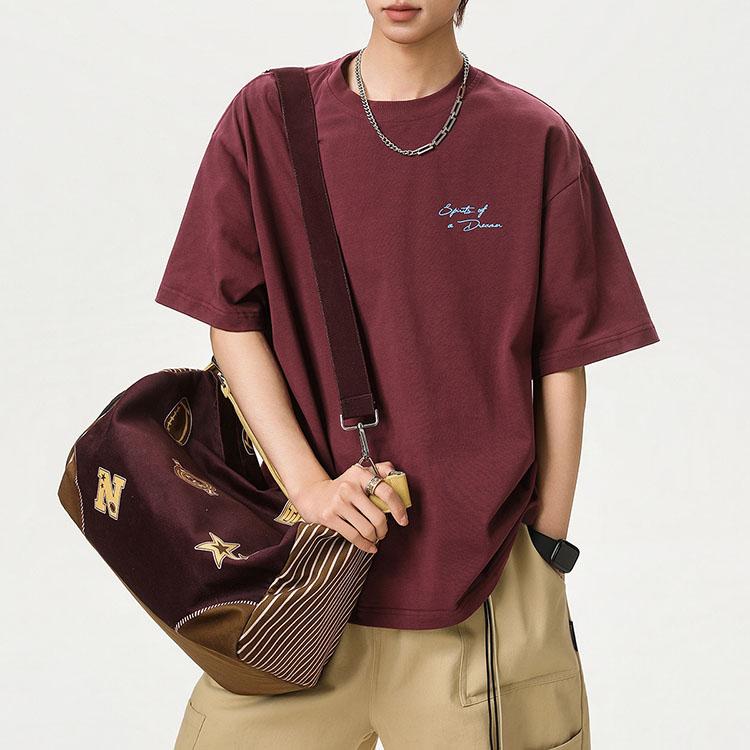 Tシャツ バックプリント 半袖 tシャツ メンズ カットソー カジュアル トップス 春/夏 ライトグレー/ブラック/ワインレッド/ブラウン M/L/2L/3L/4L m4o08 |  | 07