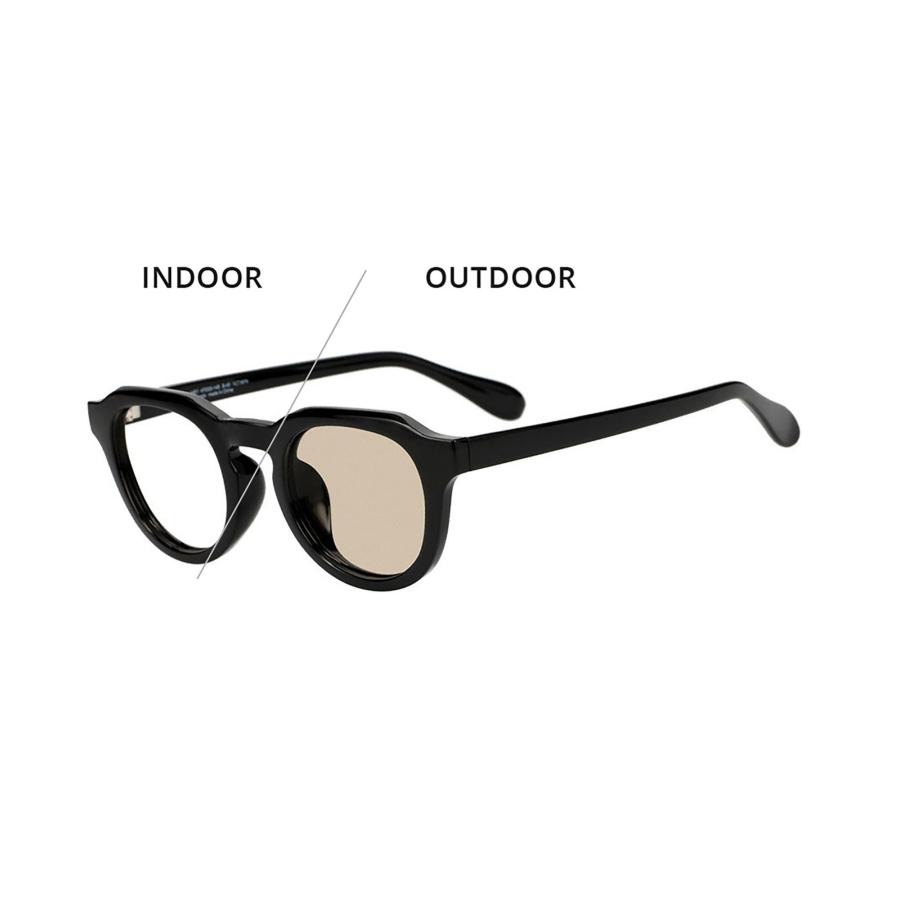 Zoff（ゾフ） 【WEB限定】調光サングラス クラウンパント レンズの色が
