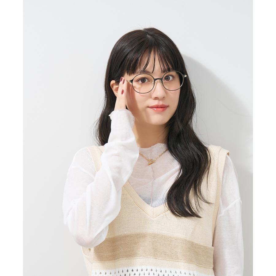 Zoff ラウンド型 メガネ メタルフレーム コンビネーション