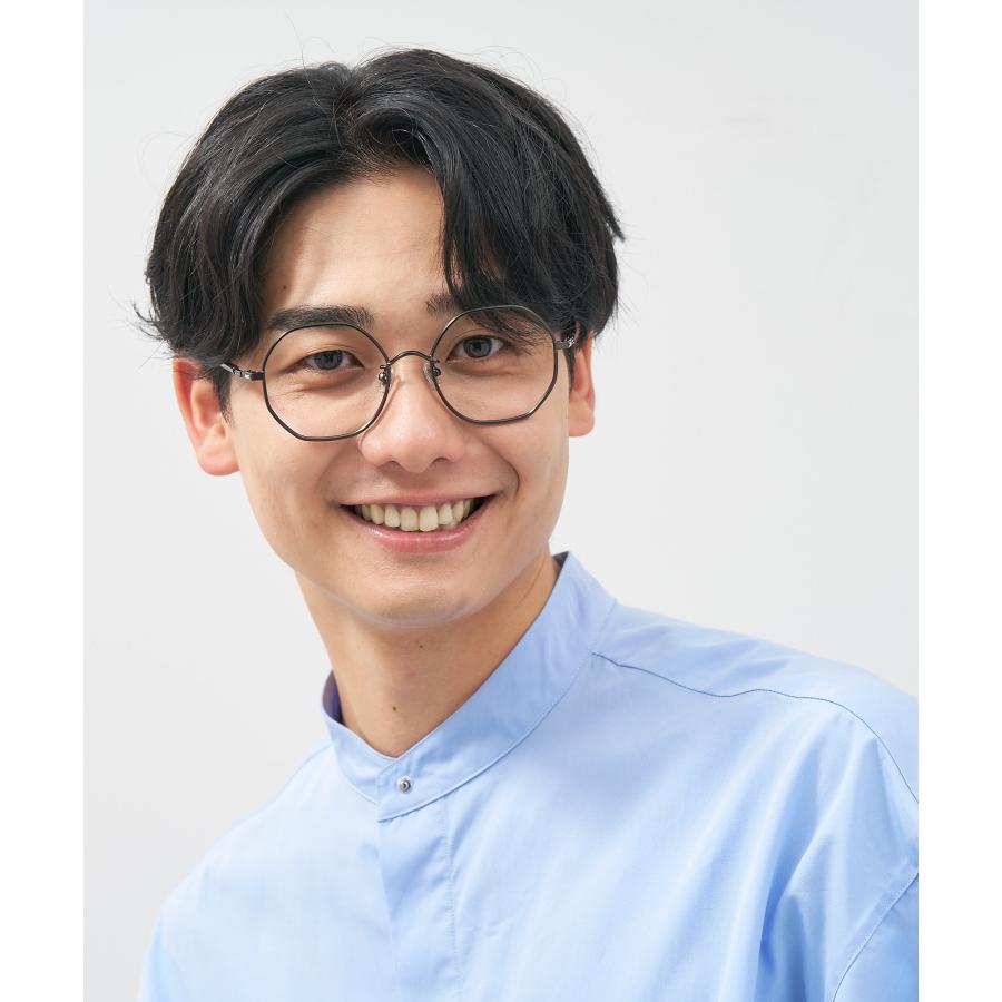 zoff y2k メガネ　ガンメタ セール価格]MADE IN JAPAN(メイドインジャパン)(一部店舗限定商品