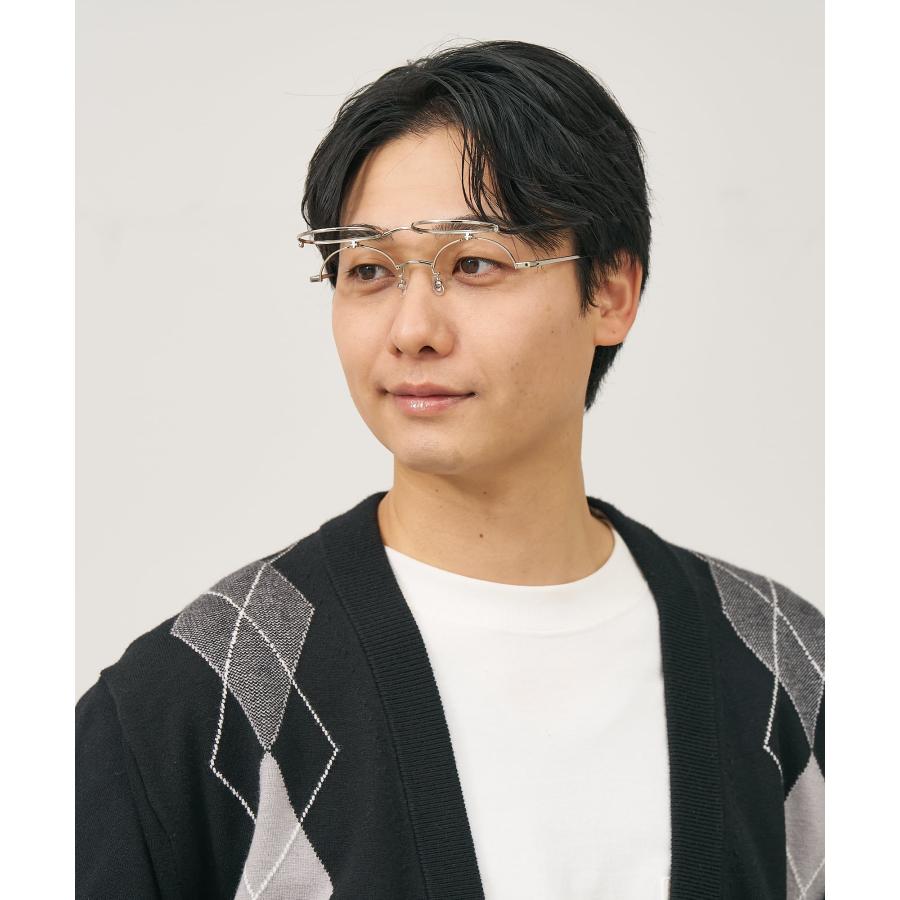 Zoff（ゾフ） 跳ね上げ式 メガネ (フリップアップ) 眼鏡の上から 伊達