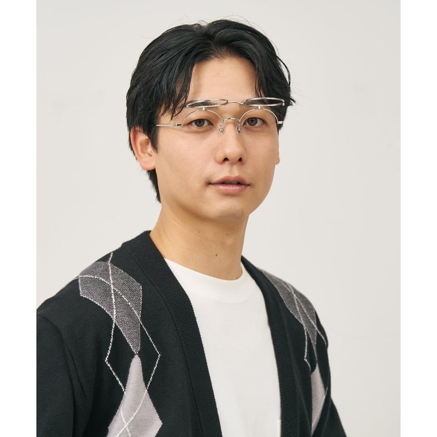 Zoff（ゾフ） 跳ね上げ式 メガネ (フリップアップ) 眼鏡の上から 伊達