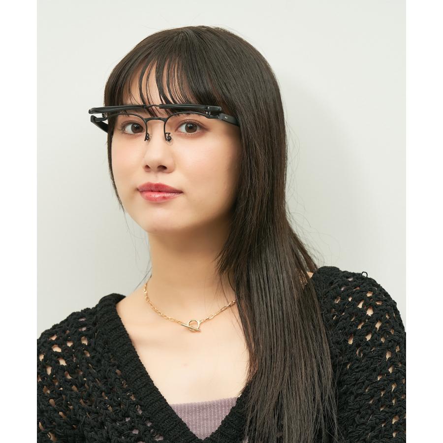 Zoff（ゾフ） メガネ メンズ レディース 跳ね上げ式、メガネの上から