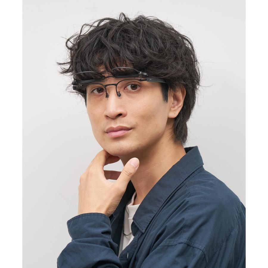 Zoff（ゾフ） メガネ メンズ レディース 跳ね上げ式、メガネの上から