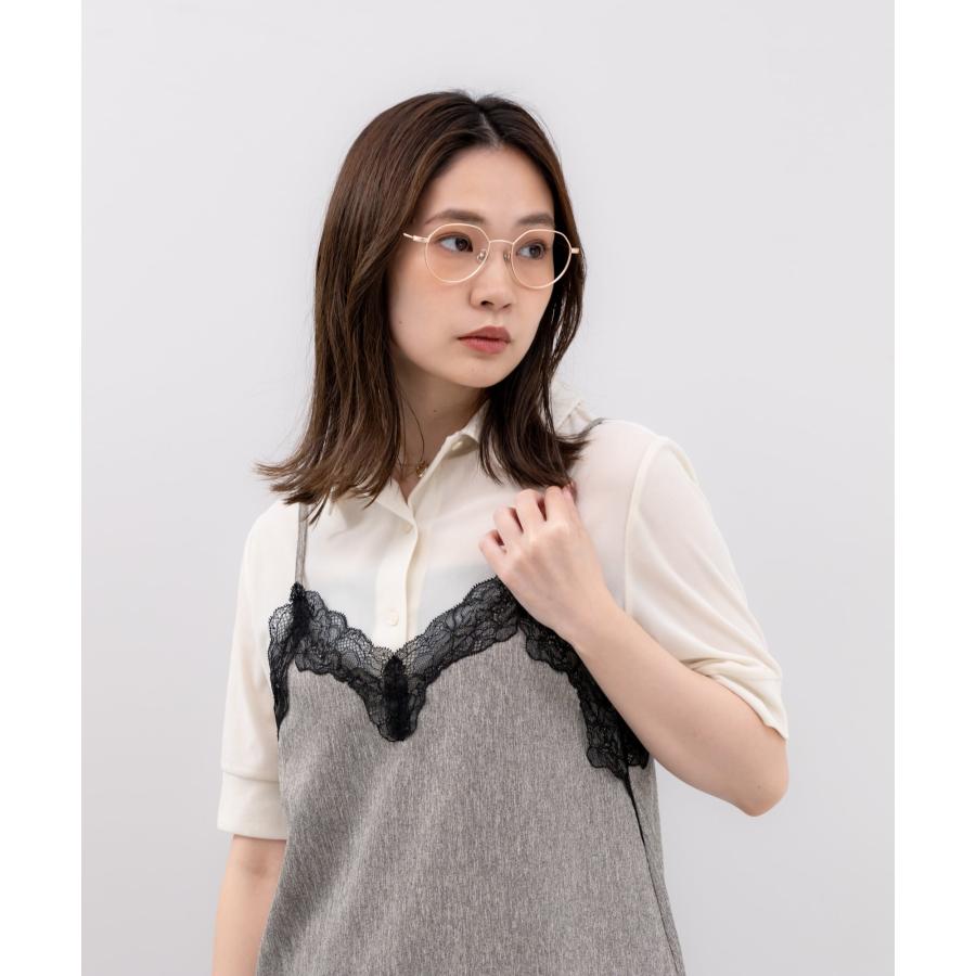 Zoff ゾフ　ラウンド型 中顔面短縮みえメガネ ブルーライトカット　度つき Zoff（ゾフ） 【中顔面短縮みえメガネ】Zoff｜メガネ｜メタルフレーム