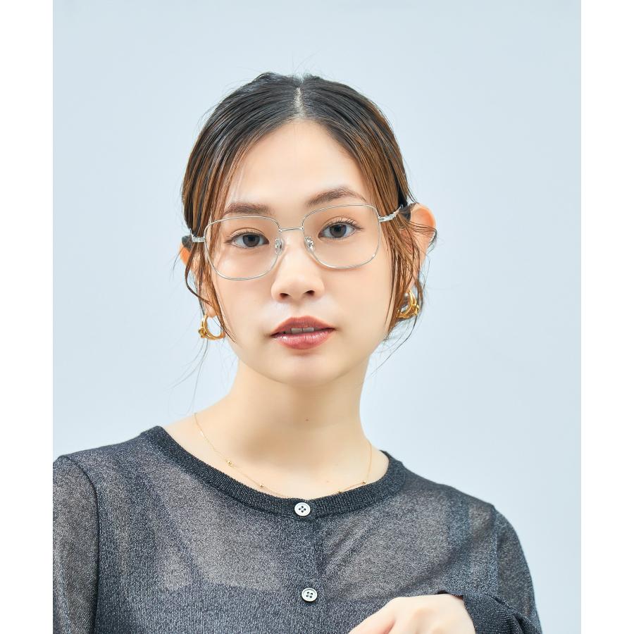 シルバーメタルラウンドメガネ(度あり) Zoff 伊達メガネ メガネ 眼鏡 ラウンド型 丸型 メタルフレーム