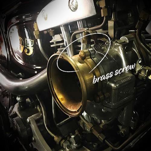 真鍮ファンネル取付用ネジ3本セット S&S Eキャブ用 ベロシティー