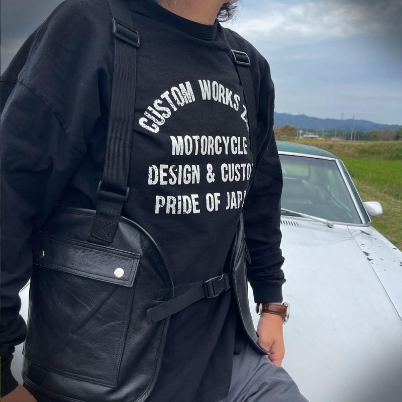 ZONオリジナル レザー ユーティリティベスト 牛革 本革 カウハイド