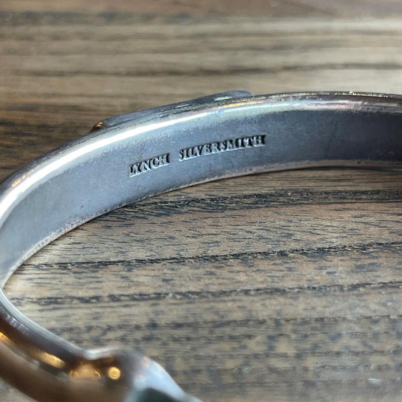 LYNCH SILVERSMITH】SCALE CUFFS TURQUOISE CLOUD MOUNTEN Mサイズ