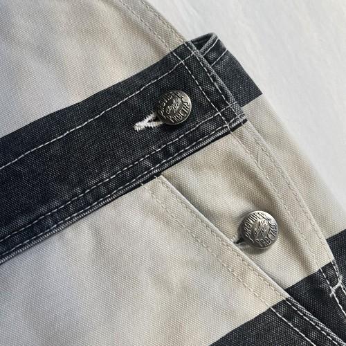 囚人オーバーオール プリズナーパンツ ボーダー メンズ 白黒 しましま