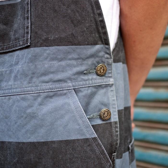 囚人オーバーオール プリズナーパンツ ボーダー メンズ 白黒 しましま