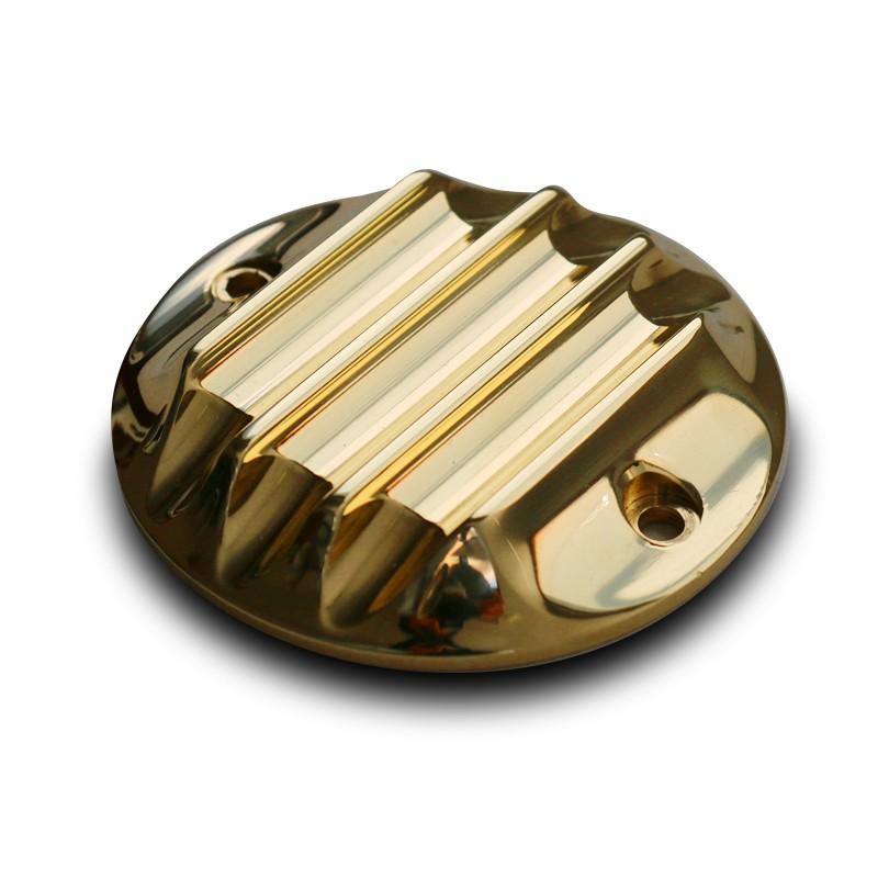 ZONオリジナル ブラス製 フィン型 ポイントカバー 真鍮削り出し 2穴