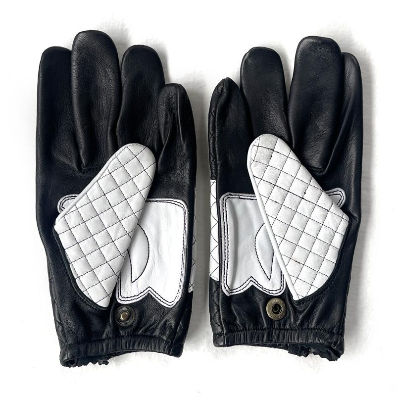 ZONオリジナル ラムレザーグローブ 手袋 本革バイクグローブ 通年