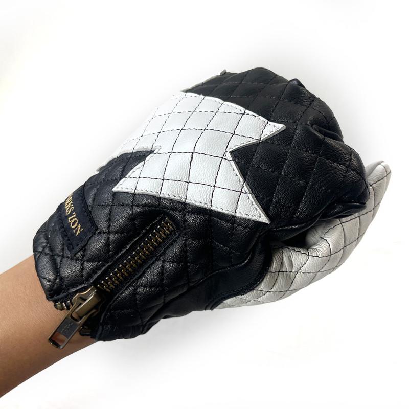 ZONオリジナル ラムレザーグローブ 手袋 本革バイクグローブ 通年