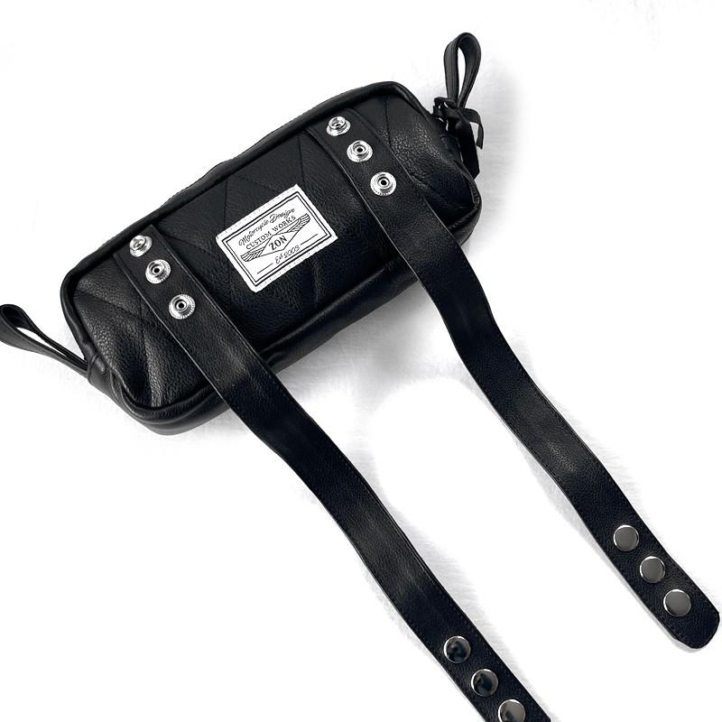 ZONオリジナルツールバッグ レザー 牛革 シンプル 小さめ バイク用