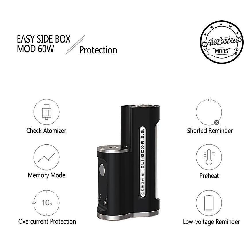 Ambition MODS アンビションモッズEASY Side Box Mod 60W DESIGN BY SUNBOX R.S.S.｜zonovaper｜03
