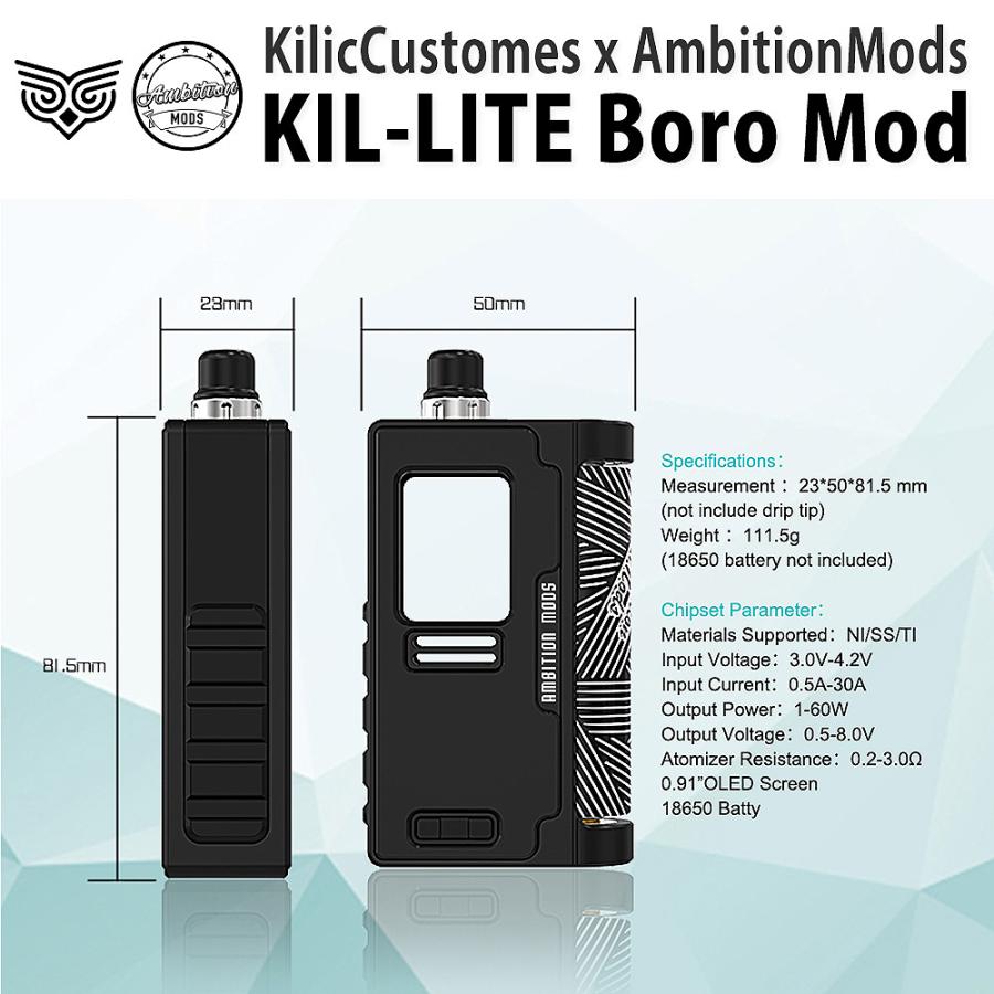 Ambition MODS アンビションモッズKIL-LITE Boro Mod DNA60 : 電子