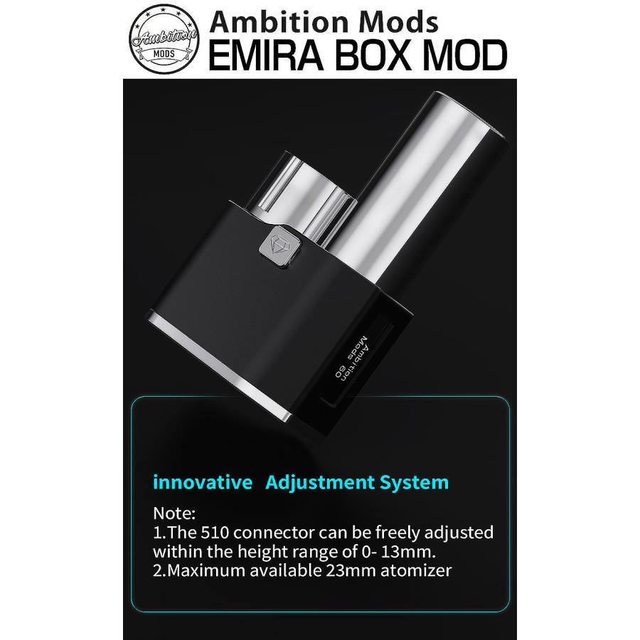 Ambition MODS アンビションモッズ EMIRA BOX MOD 60W BLACK : 電子 