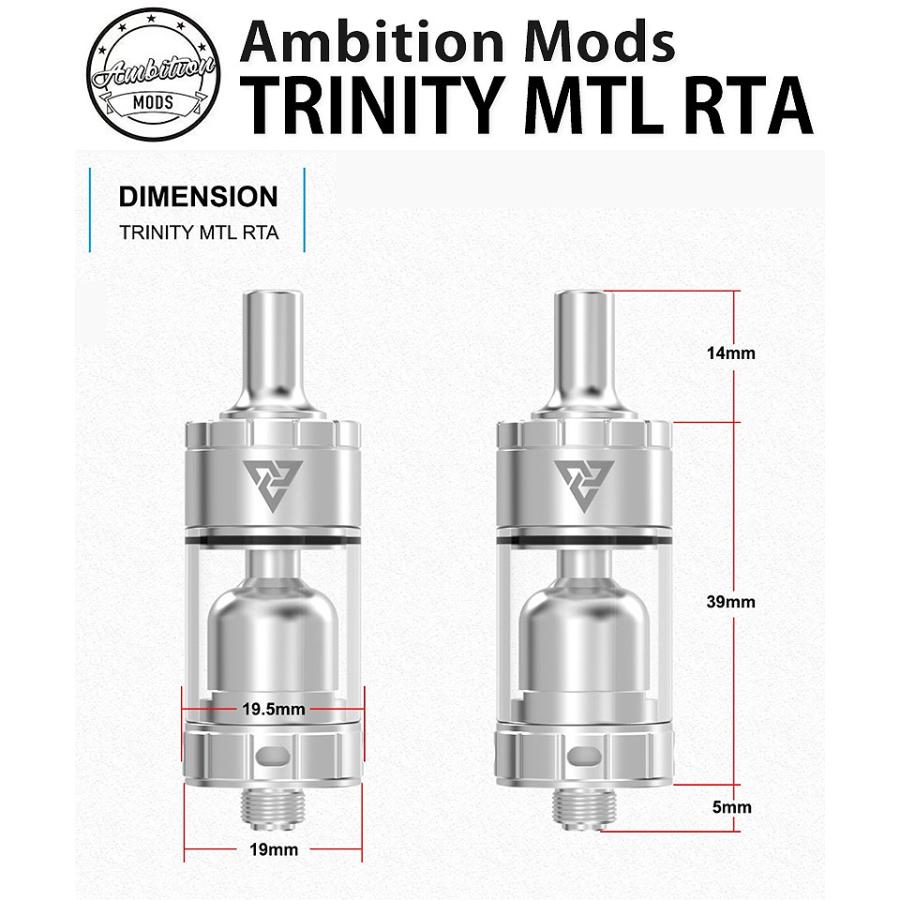 Ambition MODS アンビションモッズTRINITYトリニティ MTL RTA Gunmetal