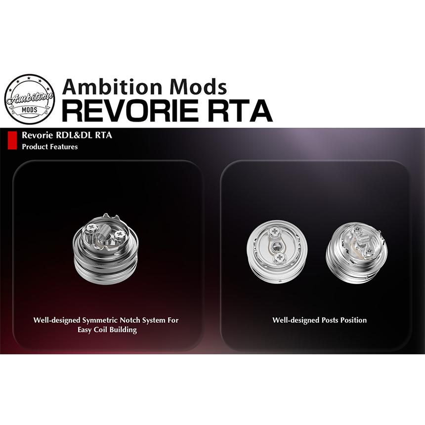 Hotcig RTA用 MOD 本体 シルバー Ambition MODS アンビションモッズREVORIE RTA : GUNMETAL : 電子