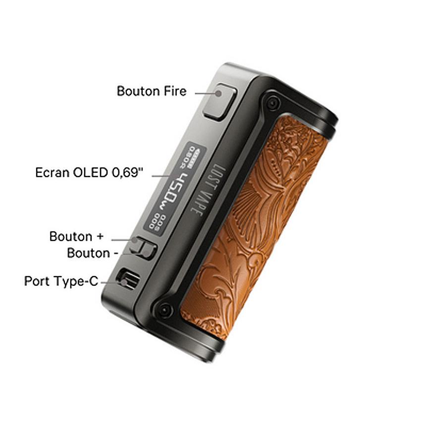 Lost VapeロストベイプThelema Mini 45W Box Mod 1500mAh Selva Silver