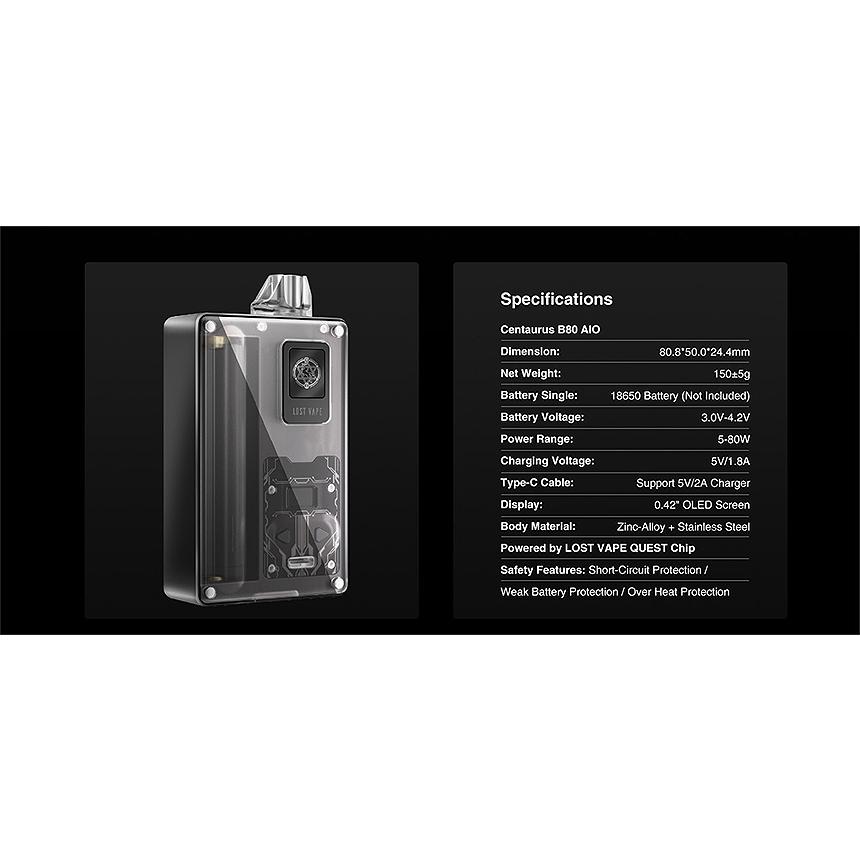 Lost VapeロストベイプCentaurusケンタウルス B80 AIO Pod Lost VapeロストベイプCentaurusケンタウルス B80 AIO Pod