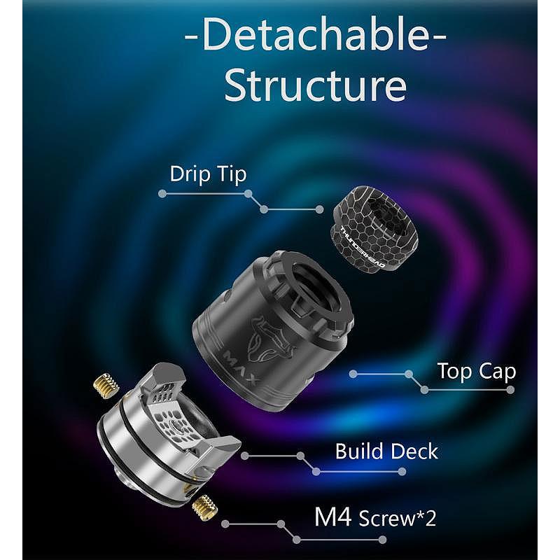 HunderHeadサンダーヘッドCreations Tauren Max RDA Atomizer Gun Metal : 電子タバコ専門店 ...
