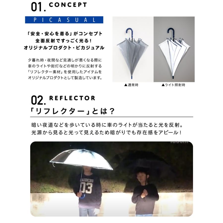 ZOOMIC（ズーミック） 長傘 ジャンプ傘 55cm 60cm リフレクター 撥水