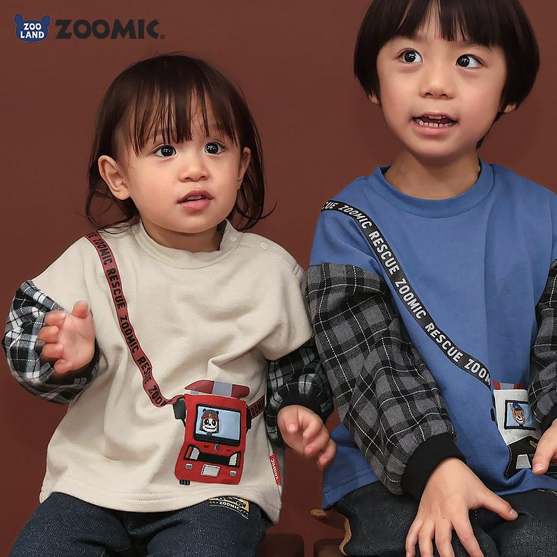 新作 メール便送料無料 トップス ズーミック オルテガボーダープリント 長袖 Tシャツ 80 130cm Zoomic 3105 Zooland 通販 Yahoo ショッピング