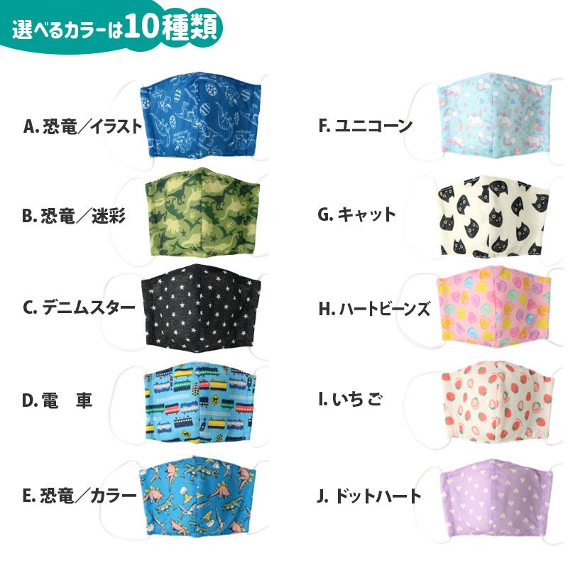 マスク 子供 抗菌防臭 洗える 立体型 布マスク 1P 子ども用 かわいい