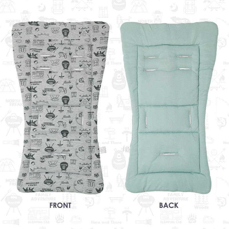 訳あり ベビーカーシート リバーシブル マルチクッション 中わた マット オールシーズン シートカバー やわらかい ベルト 固定 洗える かわいい おしゃれ | ZOOMIC | 07