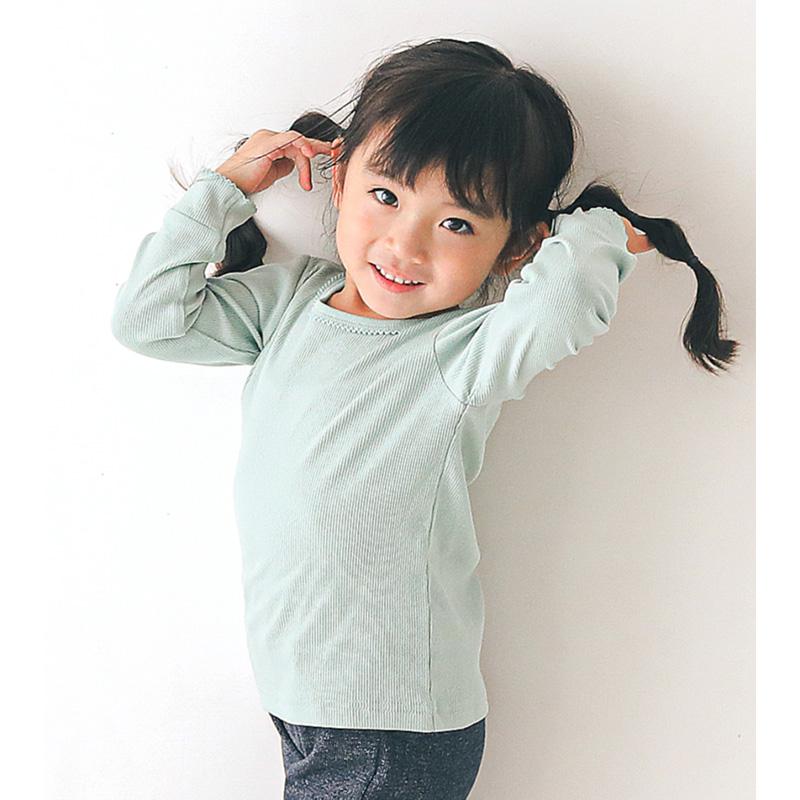 familiar 80cm 女の子 長袖カットソー3点セット GrinLab（グリンラボ） キッズ トレーナー 裏起毛 スウェット 女の子